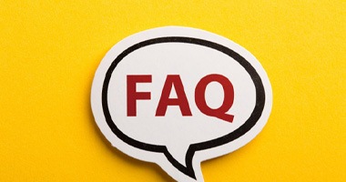 a speech bubble that says “FAQ”