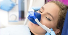 patient receiving nitrous oxide at the dentist