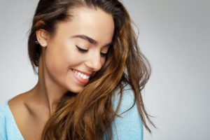 happy young woman smiling 